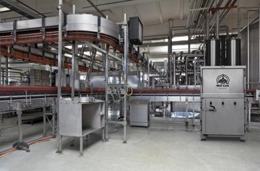 food manufacturing environment with stainless steel baler